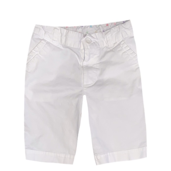 girls white bermuda shorts